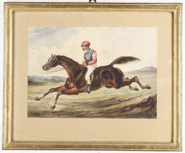 Antoine Alphonse Montfort : Horse and Rider  - Asta Dipinti del XIX e XX secolo - Associazione Nazionale - Case d'Asta italiane