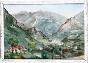 Gianni Reggio (1898 - 1961) Maggio (Valsassina) La Vallata  - Asta Dipinti del XIX e XX secolo - Associazione Nazionale - Case d'Asta italiane