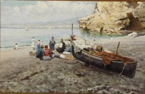 Attilio Pratella, Attribuito a - Riposo sulla spiaggia