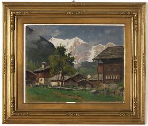 Giovanni Colmo - Paesaggio montano con baite