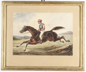 Antoine Alphonse Montfort : Horse and Rider  - Asta Dipinti del XIX e XX secolo - Associazione Nazionale - Case d'Asta italiane