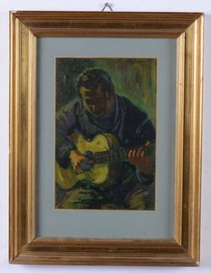 Raffaele Collina - Figura maschile con chitarra