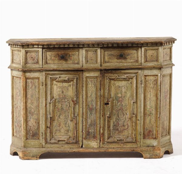 Credenza laccata. XVIII secolo  - Asta Antiquariato - Associazione Nazionale - Case d'Asta italiane