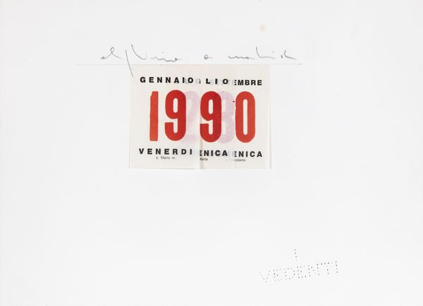 BOETTI ALIGHIERO (1940 - 1994) : CALENDARIO, 1990  - Asta Asta 468 | ARTE MODERNA E CONTEMPORANEA Online - Associazione Nazionale - Case d'Asta italiane