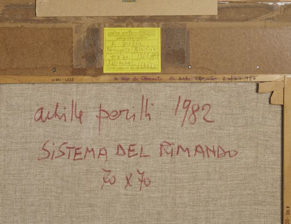 PERILLI ACHILLE (1927 - 2021) : SISTEMA DEL RIMANDO, 1982  - Asta Asta 468 | ARTE MODERNA E CONTEMPORANEA Online - Associazione Nazionale - Case d'Asta italiane