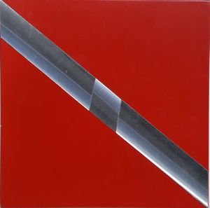 ALVIANI GETULIO (1939 - 2018) - SUPERFICIE A TESTURA VIBRATILE NEL ROSSO, 2009