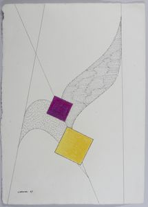 VERONESI LUIGI (1908 - 1998) - GIALLO E VIOLA, 1969