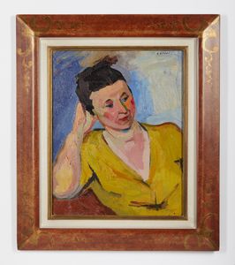 GUZZI VIRGILIO (1902 - 1978) : RITRATTO, 1946  - Asta Asta 468 | ARTE MODERNA E CONTEMPORANEA Online - Associazione Nazionale - Case d'Asta italiane