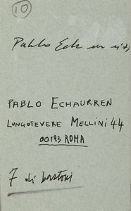 ECHAURREN  PABLO (n. 1951) : 7 DI BASTONI, 1971  - Asta Asta 468 | ARTE MODERNA E CONTEMPORANEA Online - Associazione Nazionale - Case d'Asta italiane