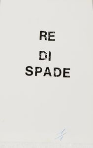 MATTIACCI ELISEO (1940 - 2019) : RE DI SPADE  - Asta Asta 468 | ARTE MODERNA E CONTEMPORANEA Online - Associazione Nazionale - Case d'Asta italiane