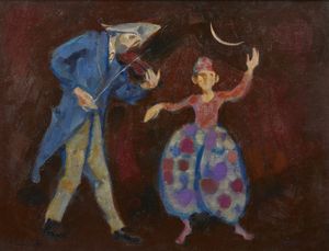 LONGARETTI TRENTO (1916 - 2017) : IL VIOLINISTA DEL CIRCO E IL CLOWN, 1990  - Asta Asta 468 | ARTE MODERNA E CONTEMPORANEA Online - Associazione Nazionale - Case d'Asta italiane