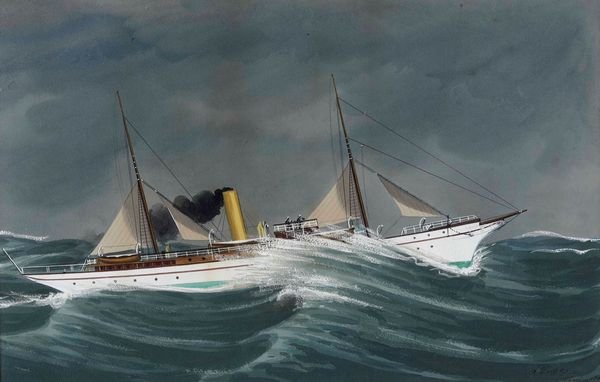 Scuola Italiana del XIX-XX secolo Ritratto di Steam Yacht  - Asta Arte Marinara - Associazione Nazionale - Case d'Asta italiane