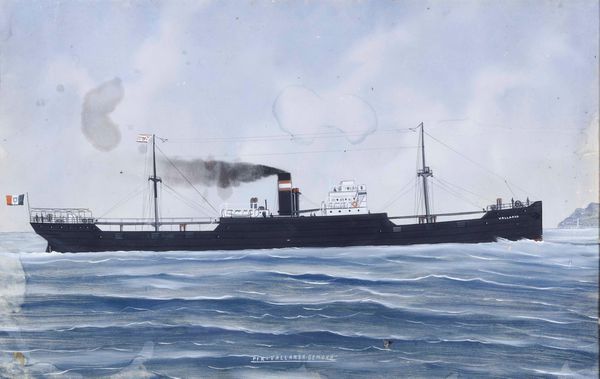 Pittore del XIX-XX secolo Ritratto dello steam yacht Vallarsa, Genova, in navigazione  - Asta Arte Marinara - Associazione Nazionale - Case d'Asta italiane