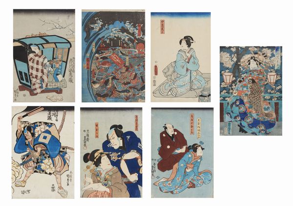 ARTE GIAPPONESE : Lotto composto da sette xilografie di vari autori tra cui alcune di Utagawa Toyokuni III raffiguranti concubine e personaggi famosi. Giappone periodo Meiji  - Asta Asta 470 | ARTE ORIENTALE Online - Associazione Nazionale - Case d'Asta italiane