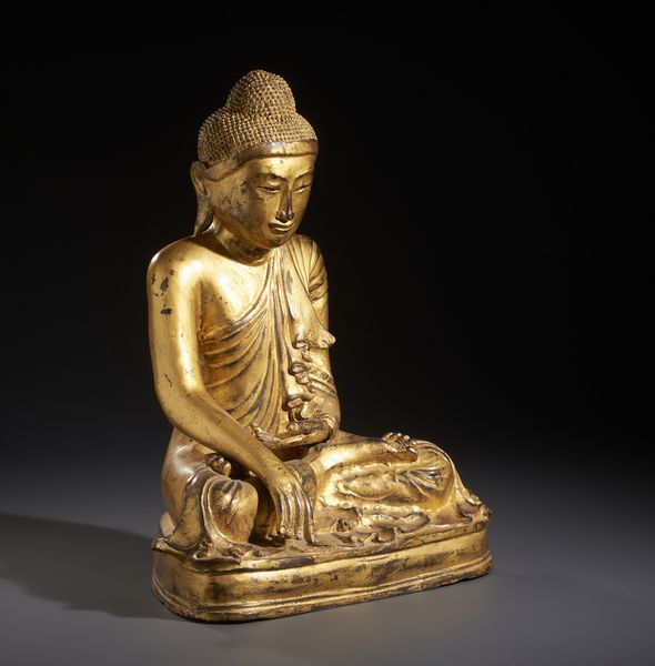 Arte Sud-Est Asiatico : Buddha in bronzo dorato, seduto nella posizione padmasana. Birmania XIX / XX sec  - Asta Asta 470 | ARTE ORIENTALE Online - Associazione Nazionale - Case d'Asta italiane