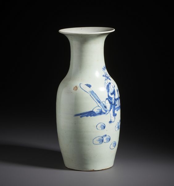 Arte Cinese : Vaso a balaustro in porcellana, corpo ovoidale e bocca espansa. Cina, Dinastia Qing XIX - XX sec.  - Asta Asta 470 | ARTE ORIENTALE Online - Associazione Nazionale - Case d'Asta italiane