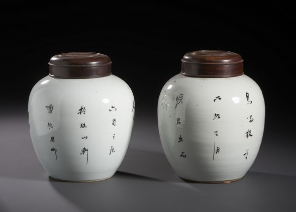 Arte Cinese : Coppia di ginger jar in porcellana decorata a smalti policromi, il corpo centrale dipinto con uccelli tra fiori. Cina XX sec  - Asta Asta 470 | ARTE ORIENTALE Online - Associazione Nazionale - Case d'Asta italiane