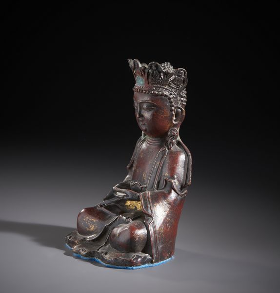 Arte Cinese : Figura in bronzo dorata e laccata raffigurante Buddha in stile Ming.Cina, XX sec.  - Asta Asta 470 | ARTE ORIENTALE Online - Associazione Nazionale - Case d'Asta italiane