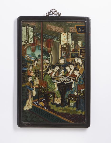 Arte Cinese : Bella pittura su vetro raffigurante un gruppo di nobildonne che giocano a mahjong.Cina, XX sec.  - Asta Asta 470 | ARTE ORIENTALE Online - Associazione Nazionale - Case d'Asta italiane