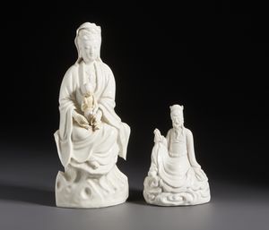 Arte Cinese : Gruppo di cinque figure in bianco di cina Dehua. Cina XIX / XX sec.  - Asta Asta 470 | ARTE ORIENTALE Online - Associazione Nazionale - Case d'Asta italiane