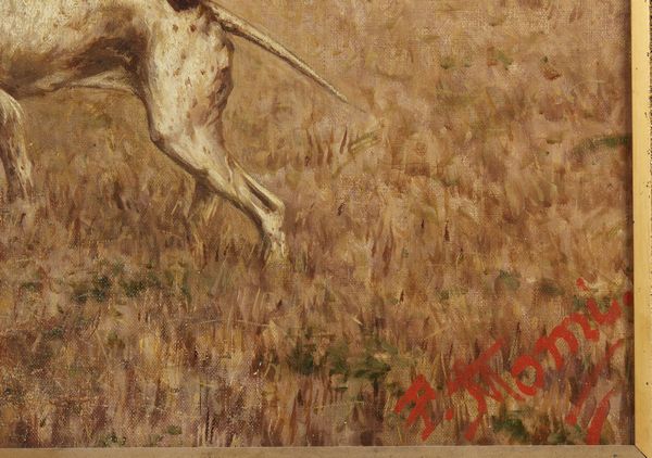 ARTISTA DEGLI INIZI DEL XX SECOLO : Setter e Pointer in ferma  - Asta Asta 469 | ARTE ANTICA E DEL XIX SECOLO Online - Associazione Nazionale - Case d'Asta italiane