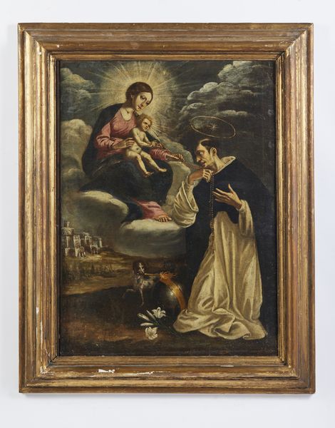 ARTISTA DEL XVIII SECOLO : Madonna del Rosario con San Domenico  - Asta Asta 469 | ARTE ANTICA E DEL XIX SECOLO Online - Associazione Nazionale - Case d'Asta italiane