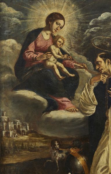 ARTISTA DEL XVIII SECOLO : Madonna del Rosario con San Domenico  - Asta Asta 469 | ARTE ANTICA E DEL XIX SECOLO Online - Associazione Nazionale - Case d'Asta italiane