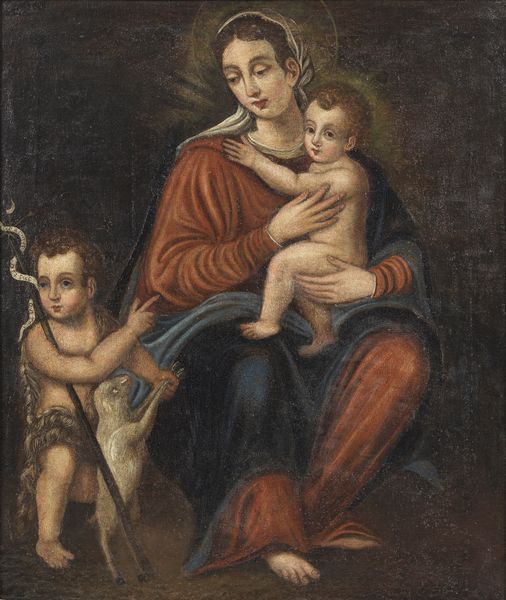 ARTISTA DEL XVIII SECOLO : Madonna con Bambino e San Giovannino  - Asta Asta 469 | ARTE ANTICA E DEL XIX SECOLO Online - Associazione Nazionale - Case d'Asta italiane