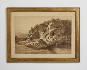 BISON GIUSEPPE BERNARDINO (1762 - 1844) : Attribuito a. Paesaggio  - Asta Asta 469 | ARTE ANTICA E DEL XIX SECOLO Online - Associazione Nazionale - Case d'Asta italiane