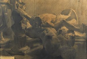 HERRAN SATURNINO (1887 - 1918) : Attribuito a. Lo studio dello scultore  - Asta Asta 469 | ARTE ANTICA E DEL XIX SECOLO Online - Associazione Nazionale - Case d'Asta italiane