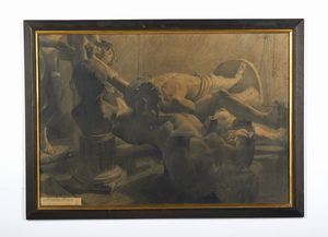 HERRAN SATURNINO (1887 - 1918) : Attribuito a. Lo studio dello scultore  - Asta Asta 469 | ARTE ANTICA E DEL XIX SECOLO Online - Associazione Nazionale - Case d'Asta italiane