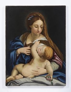 ARTISTA ITALIANO DEL XVII SECOLO : Madonna con Bambino  - Asta Asta 469 | ARTE ANTICA E DEL XIX SECOLO Online - Associazione Nazionale - Case d'Asta italiane