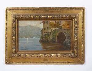 BERTARELLI (attivo tra il 1894-1913) GUIDO : Veduta del Lago di Como  - Asta Asta 469 | ARTE ANTICA E DEL XIX SECOLO Online - Associazione Nazionale - Case d'Asta italiane