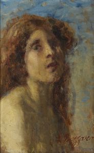 BAZZARO LEONARDO (1853 - 1937) - Ritratto femminile