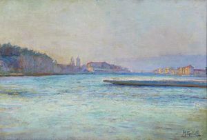 GALLELLI MASSIMILIANO (1863 - 1956) - Veduta fluviale