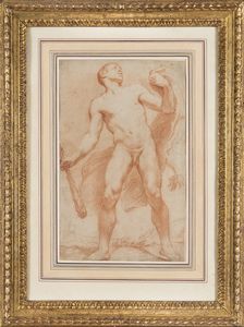 BENEFIAL MARCO (1684 - 1764) - Cerchia di. Studio per figura di Ercole