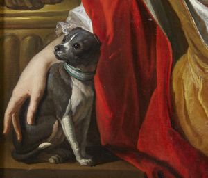 ARTISTA FRANCESE DEL XVIII SECOLO : Ritratto di gentildonna con cane  - Asta Asta 469 | ARTE ANTICA E DEL XIX SECOLO Online - Associazione Nazionale - Case d'Asta italiane