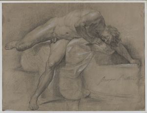 BATONI POMPEO (1708 - 1787) : Studio di nudo virile disteso con panneggio  - Asta Asta 469 | ARTE ANTICA E DEL XIX SECOLO Online - Associazione Nazionale - Case d'Asta italiane