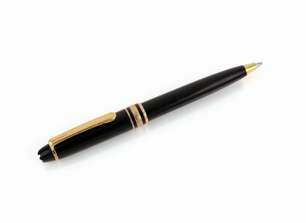 Montblanc Meisterstuck Mini - Penna a sfera in vernice nera con particolari dorati  - Asta Penne e accessori dalla collezione di Enrico e Antonello Falqui e altre provenienze - Associazione Nazionale - Case d'Asta italiane