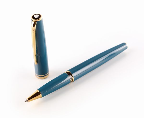 Montblanc Generation Pix - Penna a sfera in resina turchese con particolari dorati  - Asta Penne e accessori dalla collezione di Enrico e Antonello Falqui e altre provenienze - Associazione Nazionale - Case d'Asta italiane