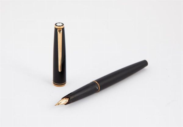 Montblanc Classic - Penna stilografica in lacca nera  - Asta Penne e accessori dalla collezione di Enrico e Antonello Falqui e altre provenienze - Associazione Nazionale - Case d'Asta italiane