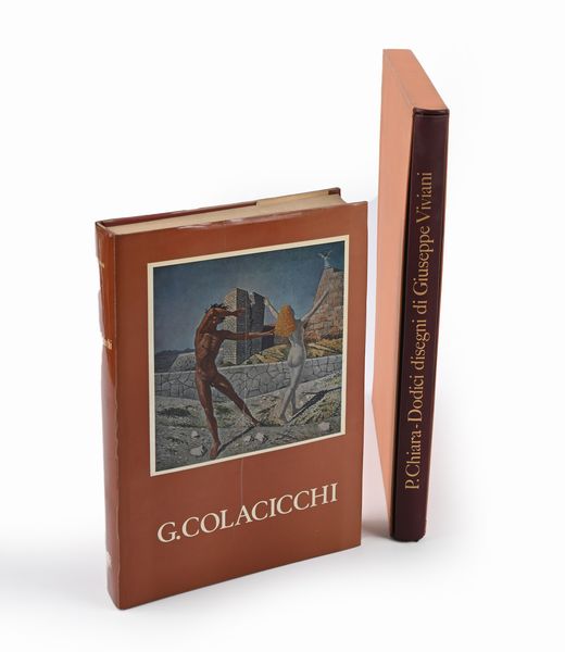 Piero Chiara - Dodici disegni di Giuseppe Viviani con un saggio biografico, Scheiwiller, Milano 1971. Edizione a tiratura limitata di 700 esemplari, ns n.560 / Guglielmo Petroni - Colacicchi, Russo & Russo, Roma 1972  - Asta Libri D'Arte , Antichi, Moderni e di Numismatica - Associazione Nazionale - Case d'Asta italiane