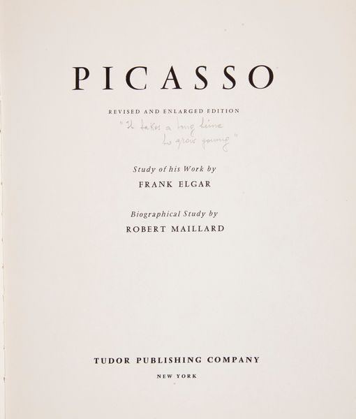 Frank Elgar / Robert Maillard - Picasso. Revised and enlarged edition, Tudor, New York 1972; Luis Romero - Tout Dalì en un visage Editions du Chene, Parigi 1975  - Asta Libri D'Arte , Antichi, Moderni e di Numismatica - Associazione Nazionale - Case d'Asta italiane