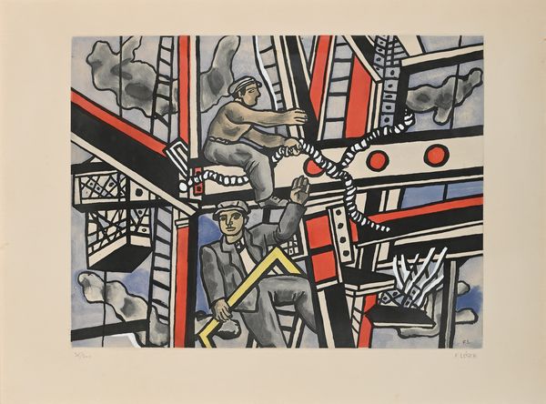 Fernand Léger : Operai a lavoro  - Asta Arte Moderna e Contemporanea - Associazione Nazionale - Case d'Asta italiane