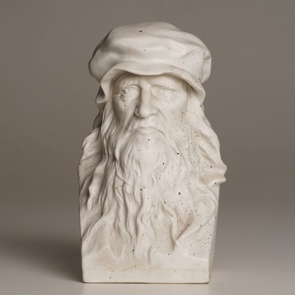 Busto di Leonardo da Vinci. <BR>Doccia, Manifattura Ginori, XIX secolo.  - Asta Ceramiche e vetri - Associazione Nazionale - Case d'Asta italiane