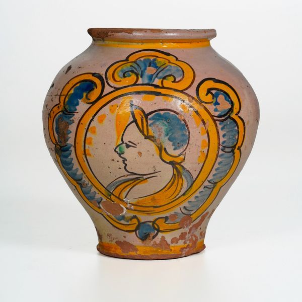 Piccolo vaso a boccia datato 1706.<BR>Probabilmente Caltagirone, XIX secolo.<BR>  - Asta Ceramiche e vetri - Associazione Nazionale - Case d'Asta italiane