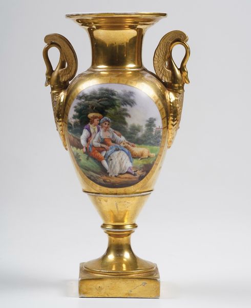 Vaso.<BR>Probabilmente Parigi, secondo quarto del XIX secolo.  - Asta Ceramiche e vetri - Associazione Nazionale - Case d'Asta italiane