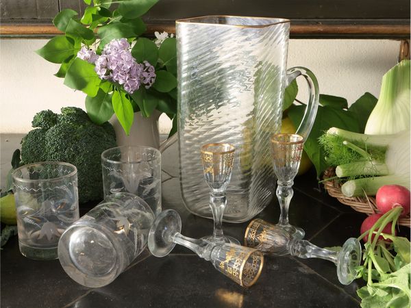Assortimento di bicchieri d'epoca in vetro  - Asta Dèballage. Occasioni in asta - Associazione Nazionale - Case d'Asta italiane