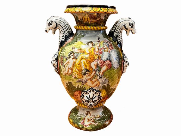 Grande vaso in terracotta smaltata  - Asta Dballage. Occasioni in asta - Associazione Nazionale - Case d'Asta italiane