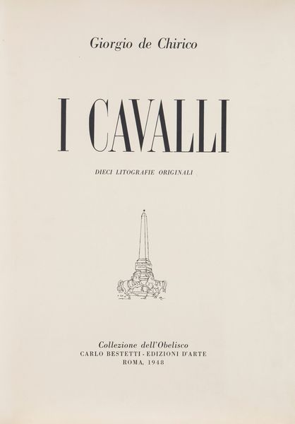 Giorgio de Chirico : I cavalli  - Asta Off Season / Arte Moderna e Contemporanea - Associazione Nazionale - Case d'Asta italiane